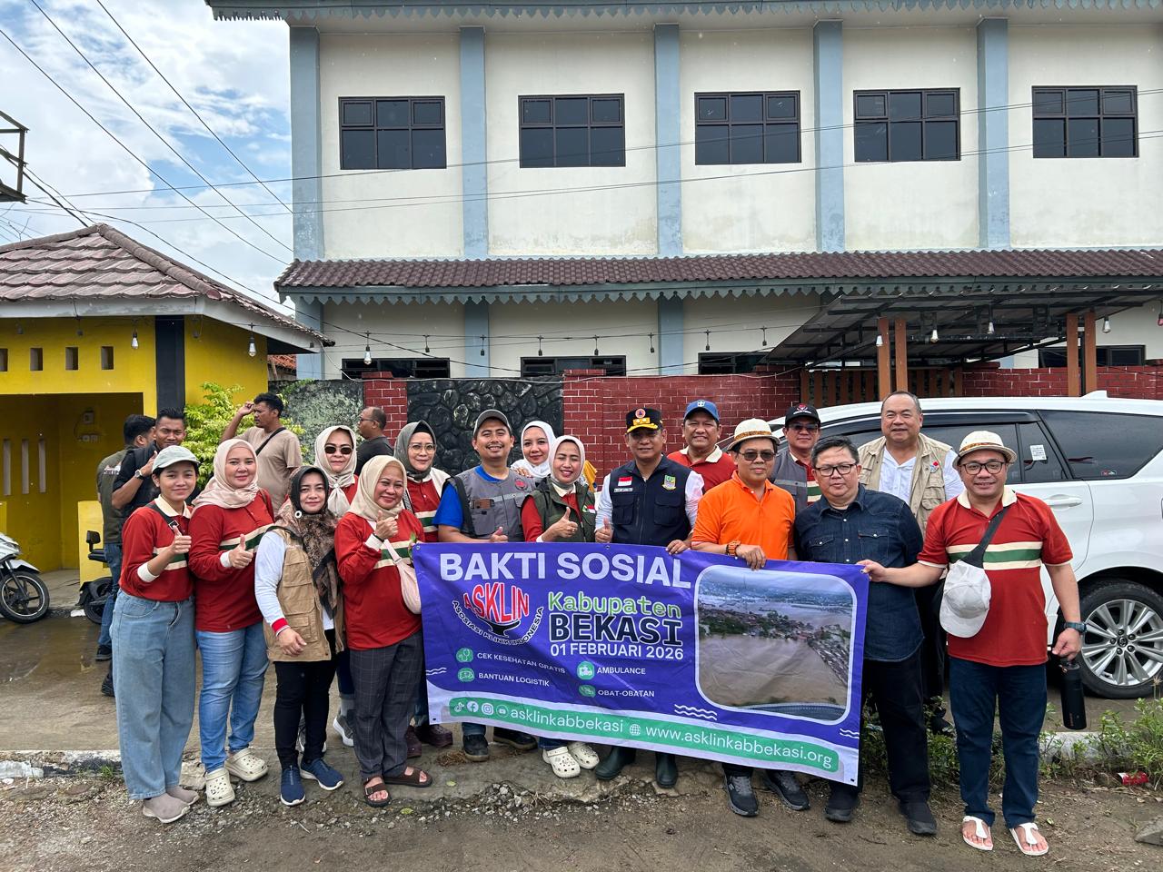 ASKLIN Kabupaten Bekasi Bersama dengan Komunitas Organisasi Profesi Megadakan Kegiatan Bakti Sosial